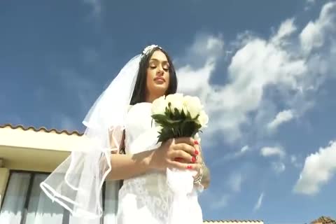 Super slutty sheboy Bride And Honeymoon fucking