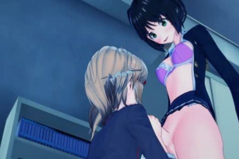 Futa Miku bonks Hibiki On A Table, Cums In Her love tunnel. Futa anime.