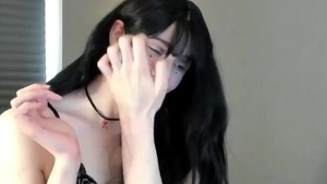 Skinny And Tall Transgirl With throbbing cock Masturbates On web camera