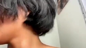 slim ebony legal age teenager shemale With large mambos toys ass On cam
