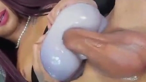 lengthy Haired Transgirl With Tattoos Masturbates With nasty toy On web camera