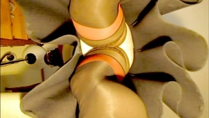 BlueGirl70 filthy Red nylons Upskirt