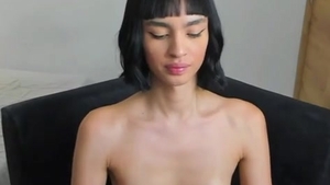 Skinny Transgirl With petite love muffins And Tattoos Tugs Her penis