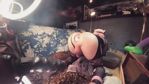 booty girl Does It again plowing Sissy wazoo On biggest dildos Pt 1