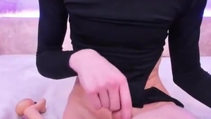 19yo Skinny And Tall Femboy With juicy Feet Legs Tugs Her big cock